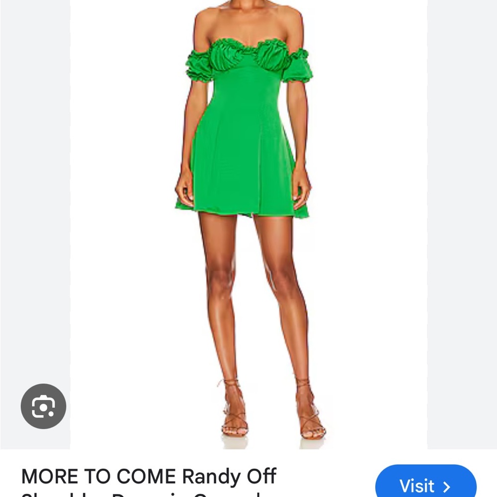 More To Come Green Off-Shoulder Dress size XS from Revolve BNWT